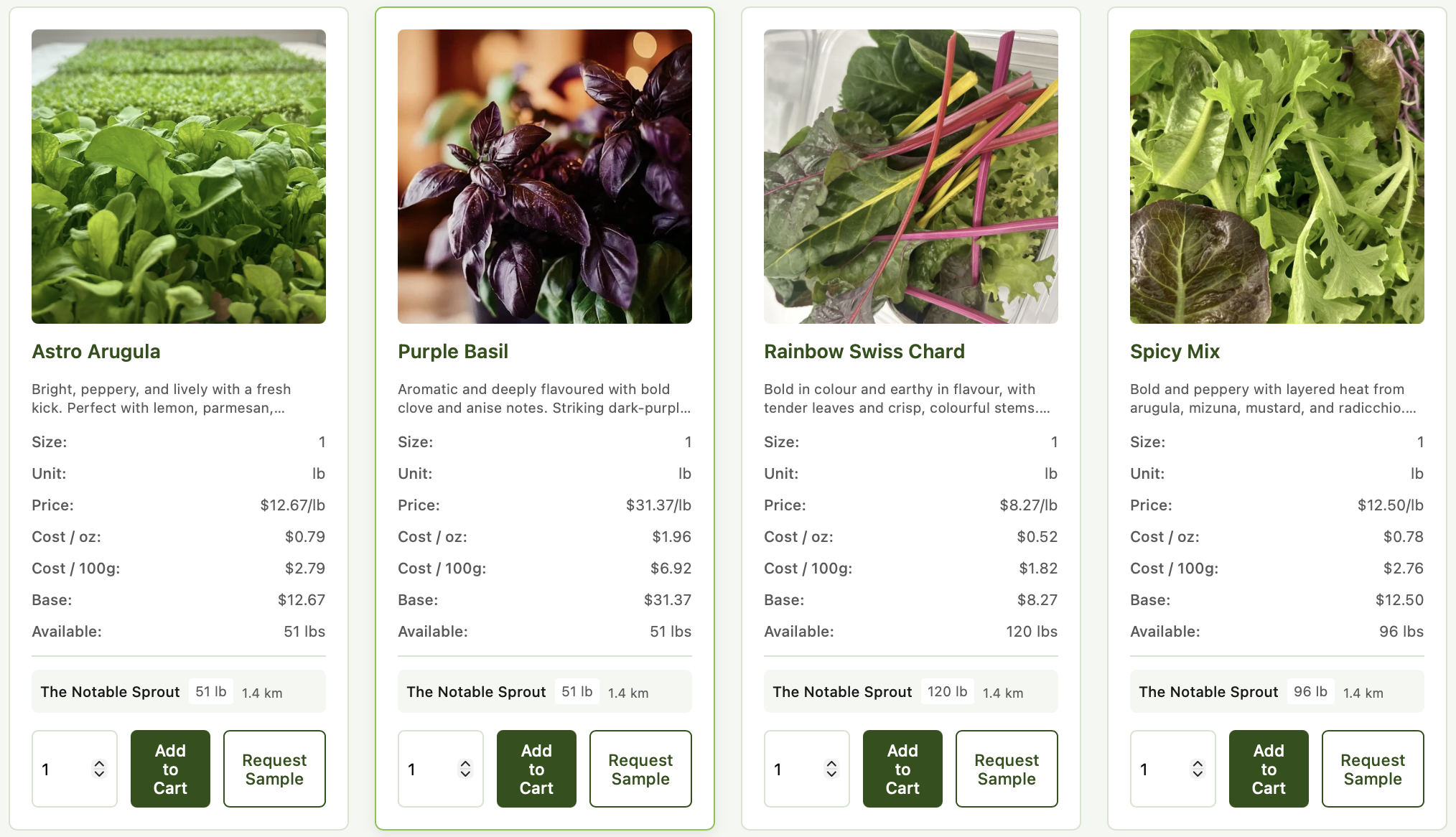Wholesale — view farm inventory listing